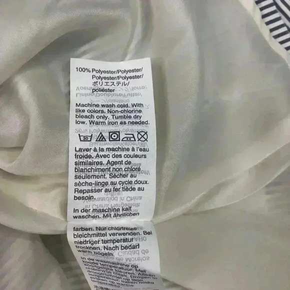 J Crew Womens Striped Round Neck Pleated Sleeveless Fit Flare Dress Size 14 Tall - Picture 7 of 10